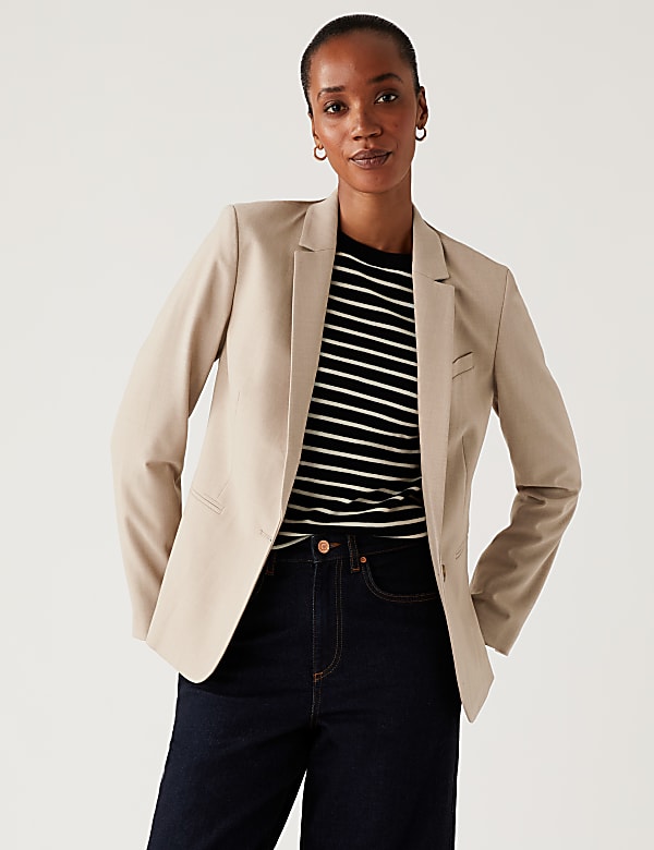 Marl Slim Single Breasted Blazer
