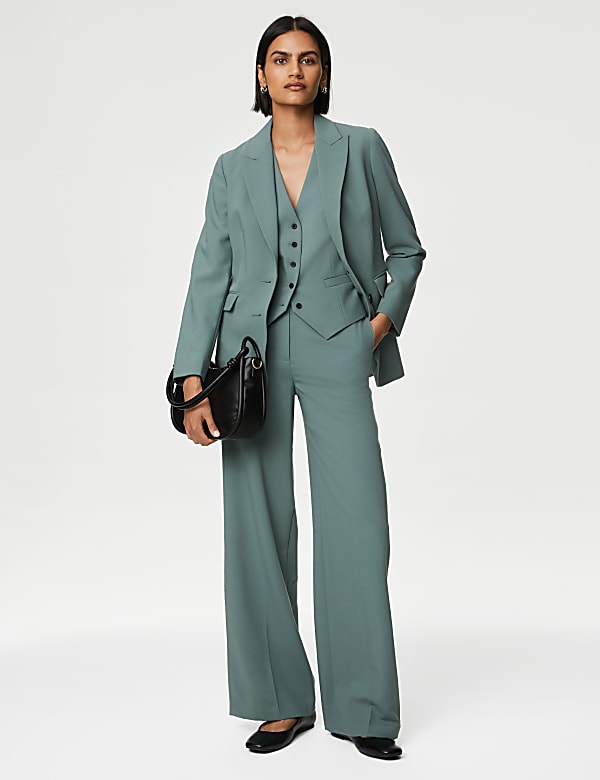 Buy Woven Wide Leg Trousers at Marks Spencer