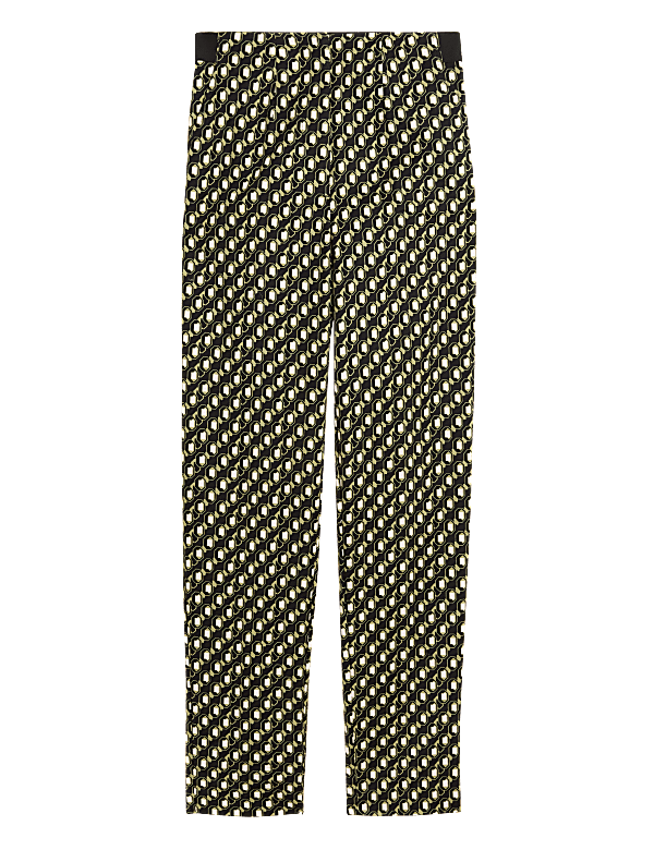 Cotton Mix Printed Slim Fit Trousers