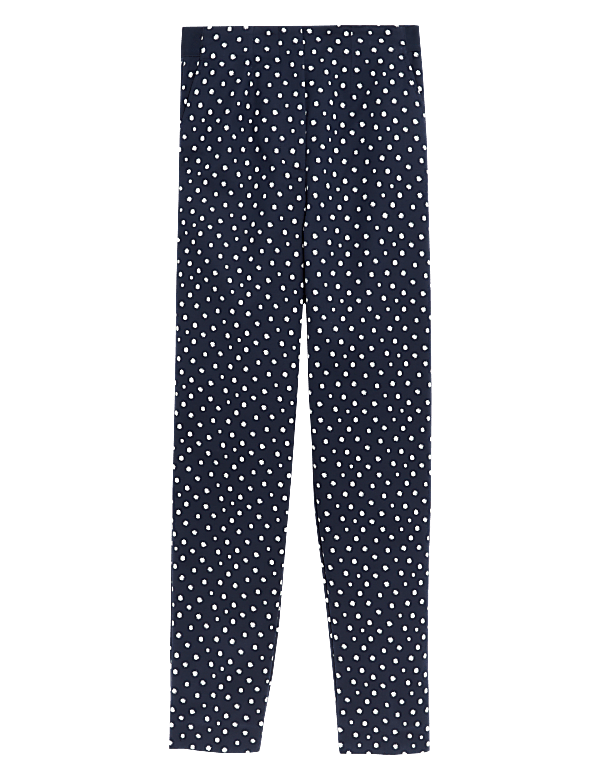 Cotton Rich Polka Dot Slim Fit Trousers