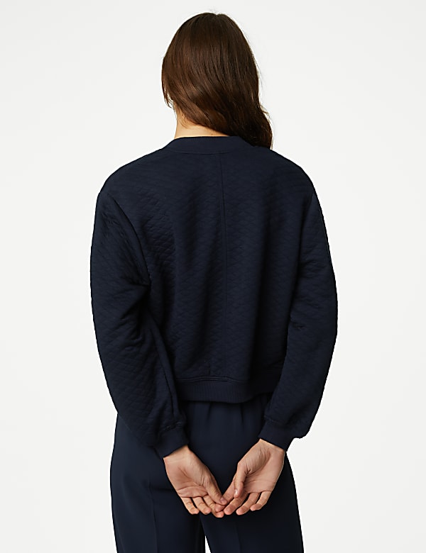 Jersey Quilted Bomber Jacket - KR