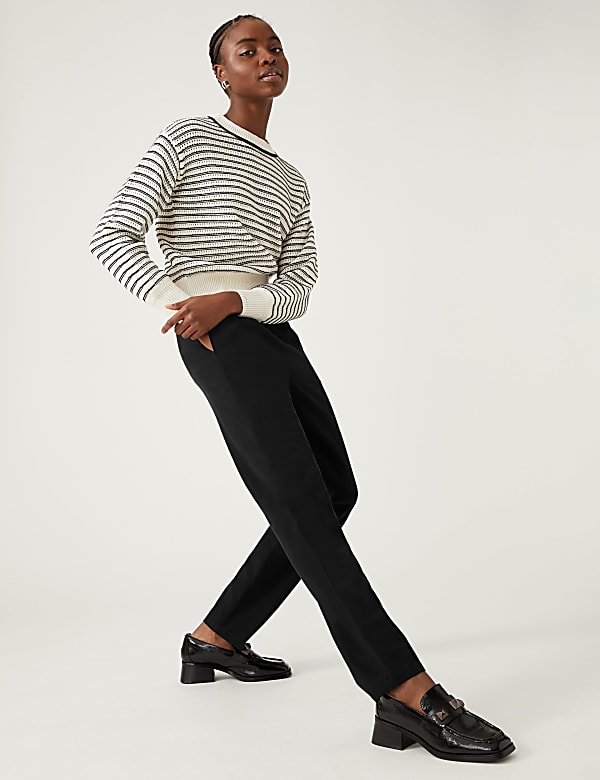 Pantalón con cinturilla elástica Lyocell - ES
