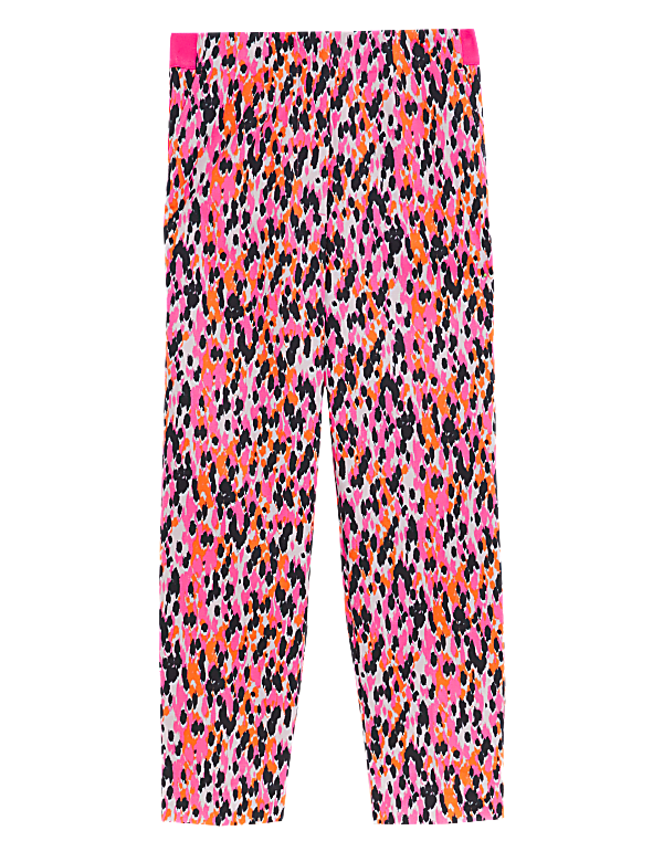 Cotton Rich Animal Print Slim Fit Trousers