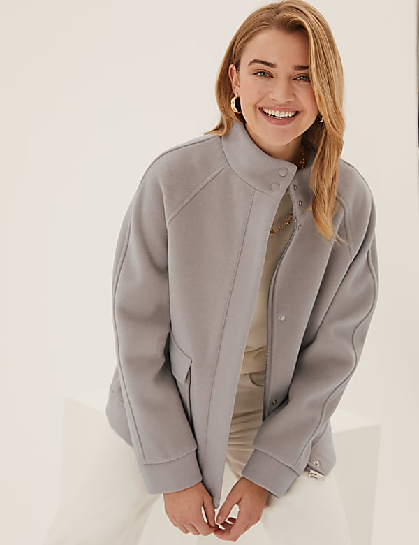 Funnel Neck Bomber Jacket