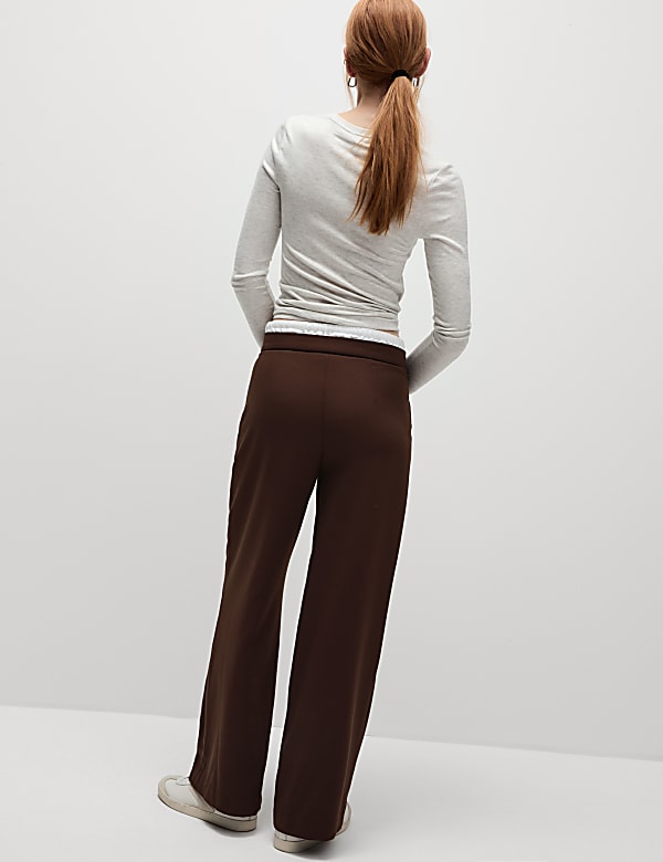 Drawstring Wide Leg Trousers
