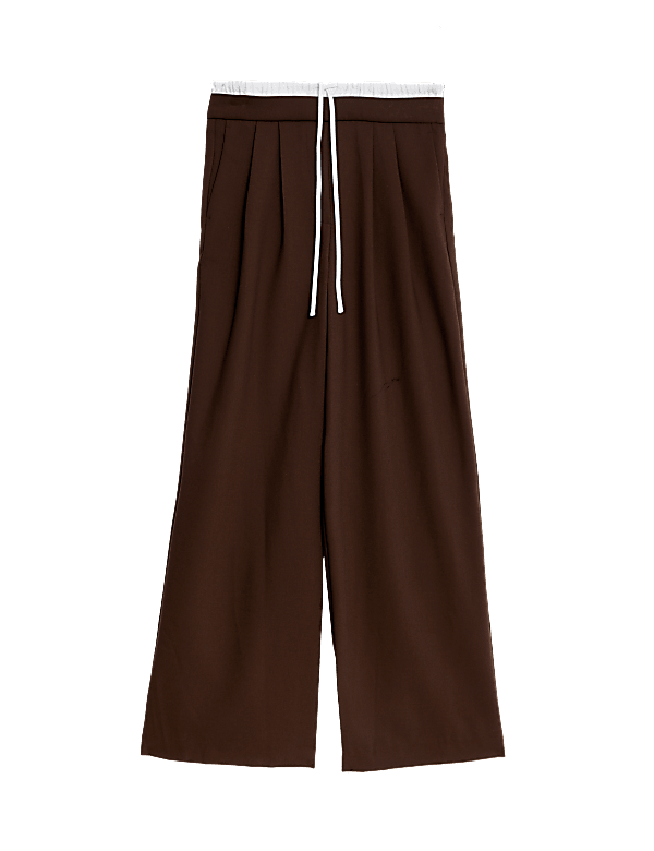 Drawstring Wide Leg Trousers