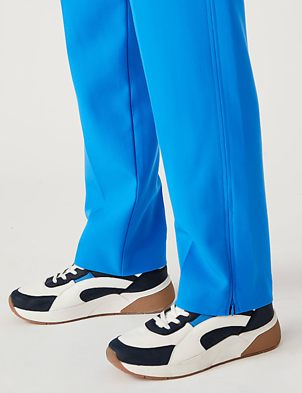 Zip Detail Straight Leg Trousers