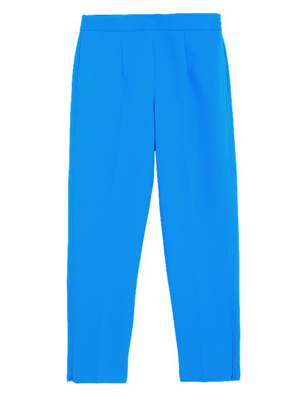 Zip Detail Straight Leg Trousers
