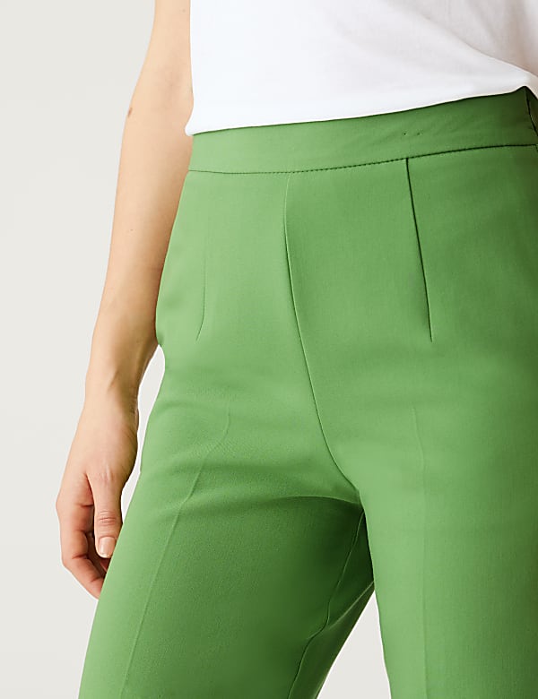 Zip Detail Straight Leg Trousers