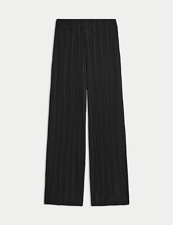 Jersey Plisse Wide Leg Trousers - SI