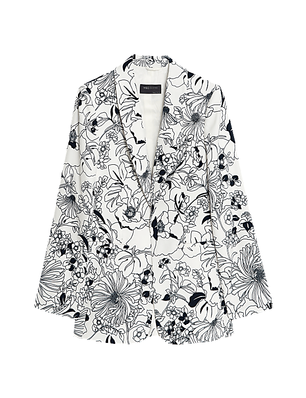 Floral satin blazer store