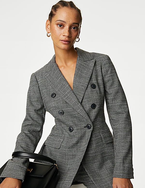Marks and spencer double breasted blazer clearance