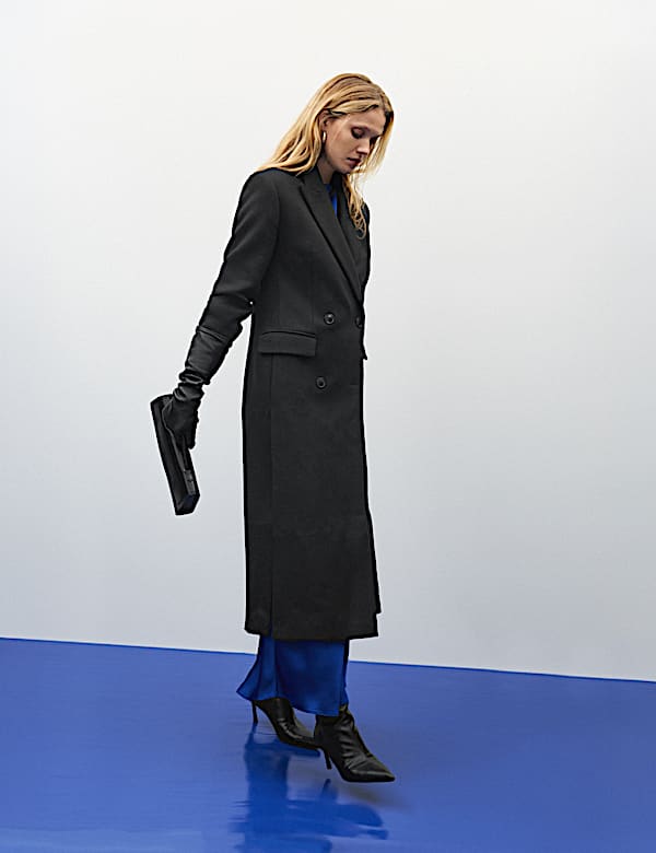 Double Breasted Longline Overcoat - CH