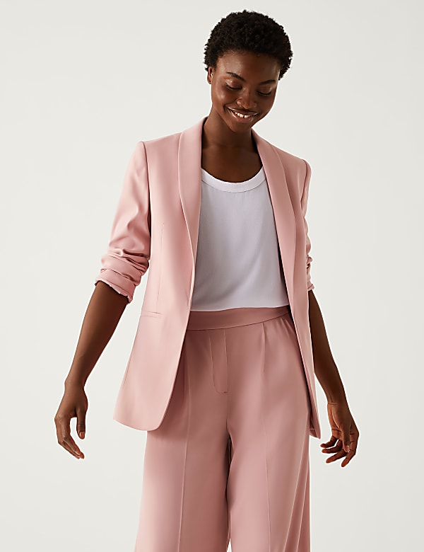 Satin Look Relaxed Blazer
