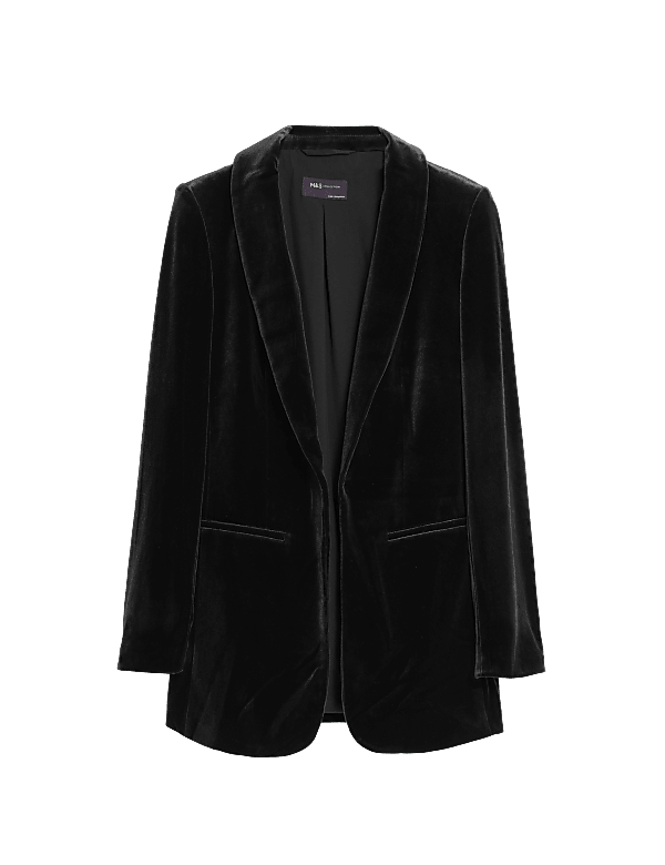 Velvet Relaxed Single Breasted Blazer