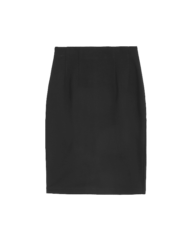 Jersey Knee Length Pencil Skirt