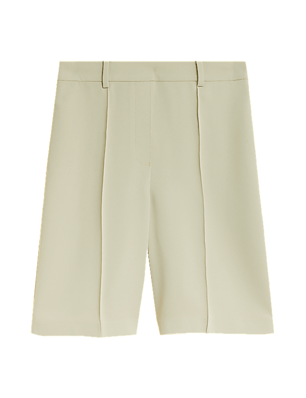 Twill Pleat Front Bermuda Shorts