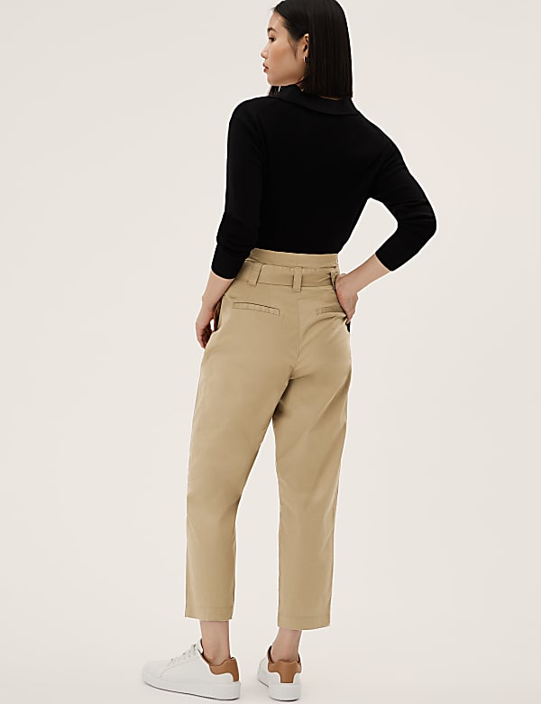 Cotton Rich Balloon Tapered Trousers