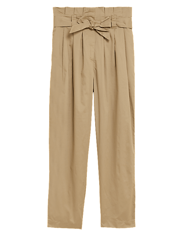 Cotton Rich Balloon Tapered Trousers