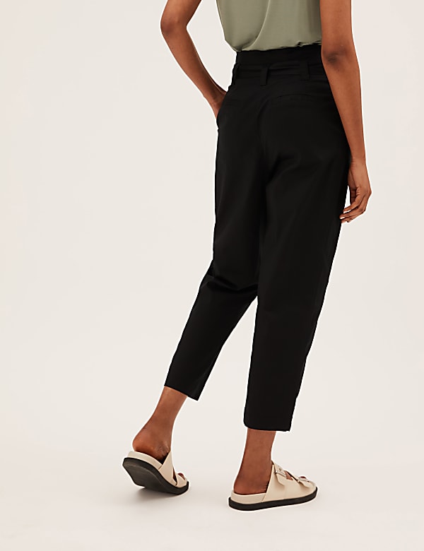 Cotton Rich Balloon Tapered Trousers