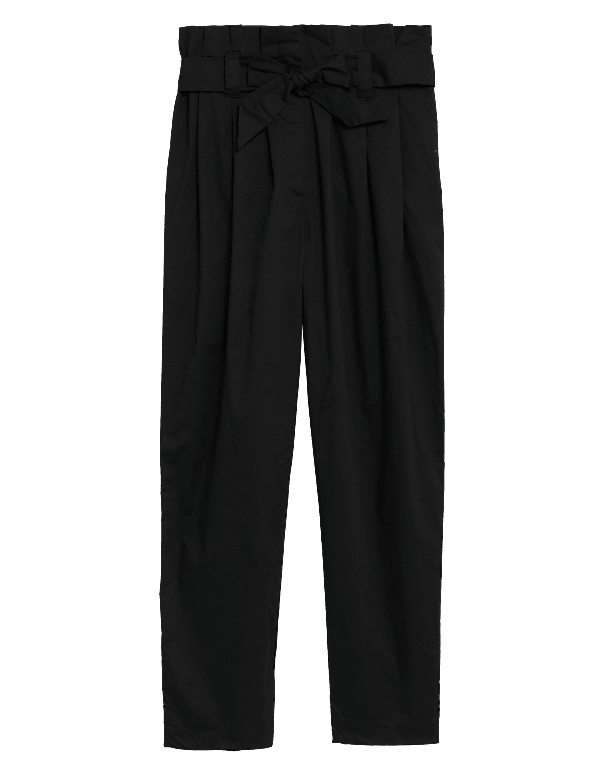 Cotton Rich Balloon Tapered Trousers