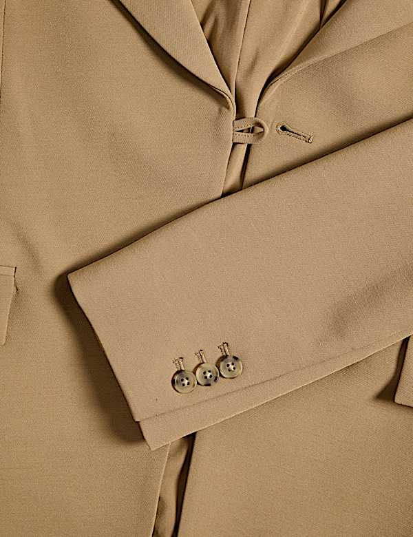 Twill Tailored Cinched Waist Blazer