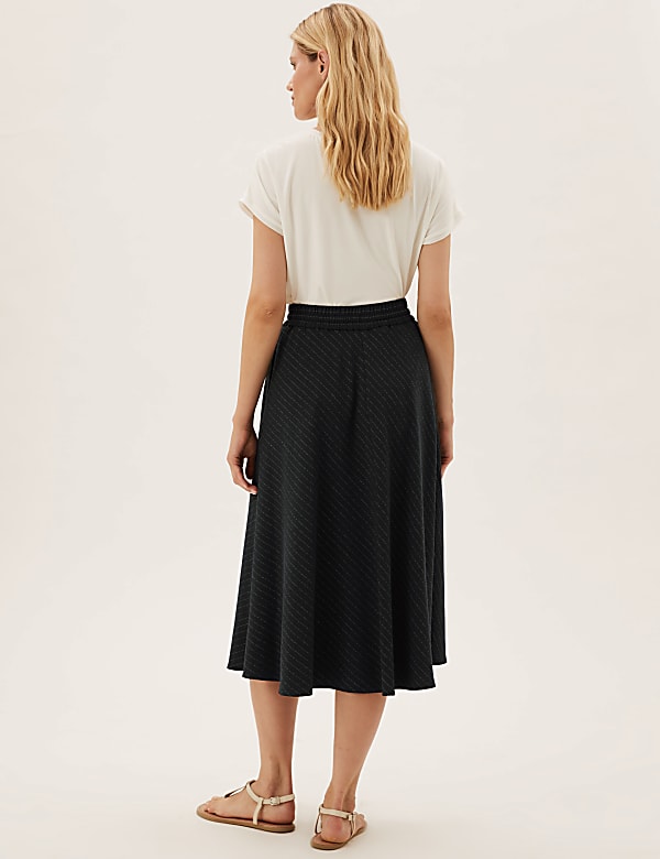 Striped Midi Circle Skirt