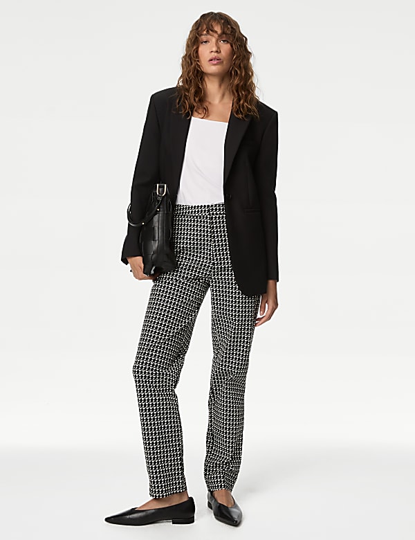 Cotton Rich Slim Fit Ankle Grazer Trousers