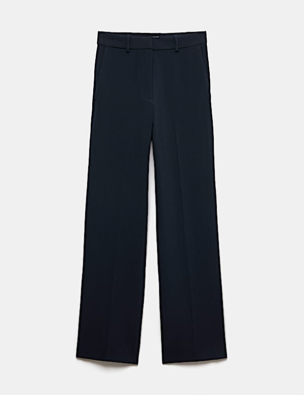 Woven Straight Leg Trousers with Stretch - DK