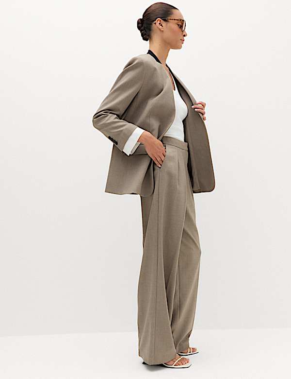 Collarless Relaxed Blazer - NL