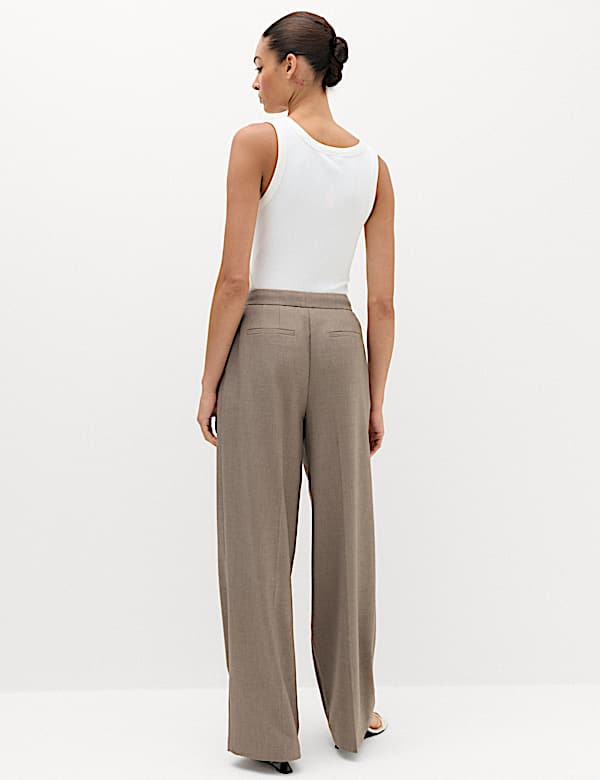 Pleated Wide Leg Trousers - CA