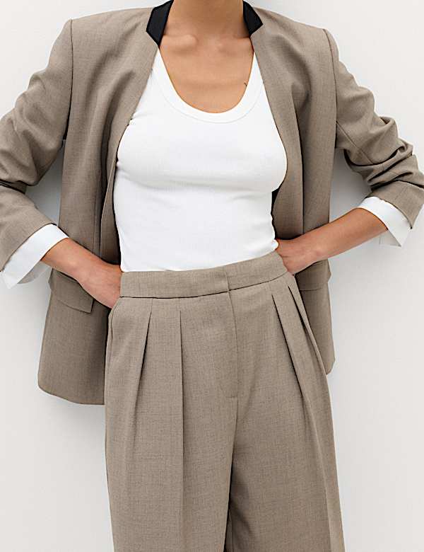 Pleated Wide Leg Trousers - CA
