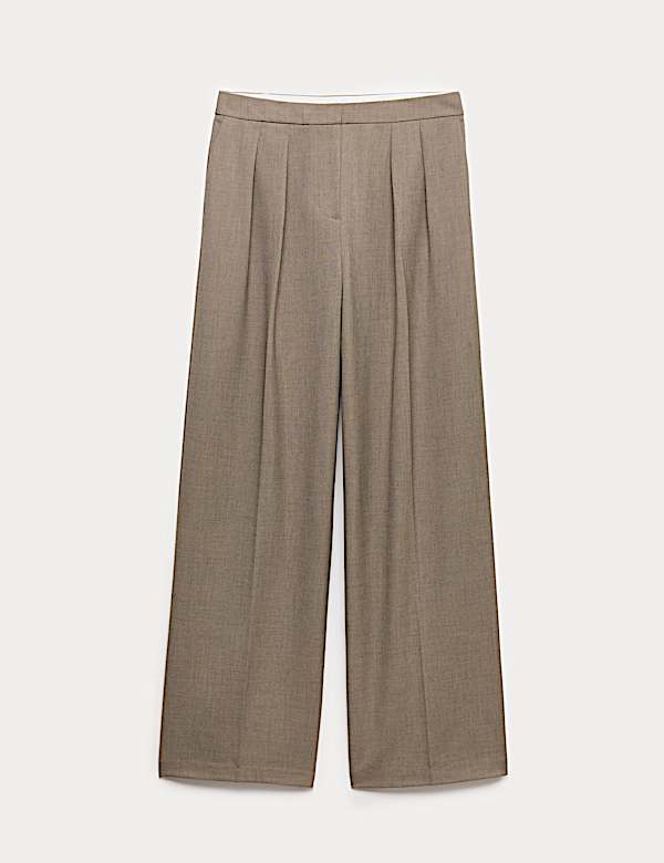 Pleated Wide Leg Trousers - CA