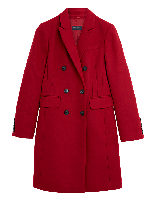Waisted Tailored Coat with Wool