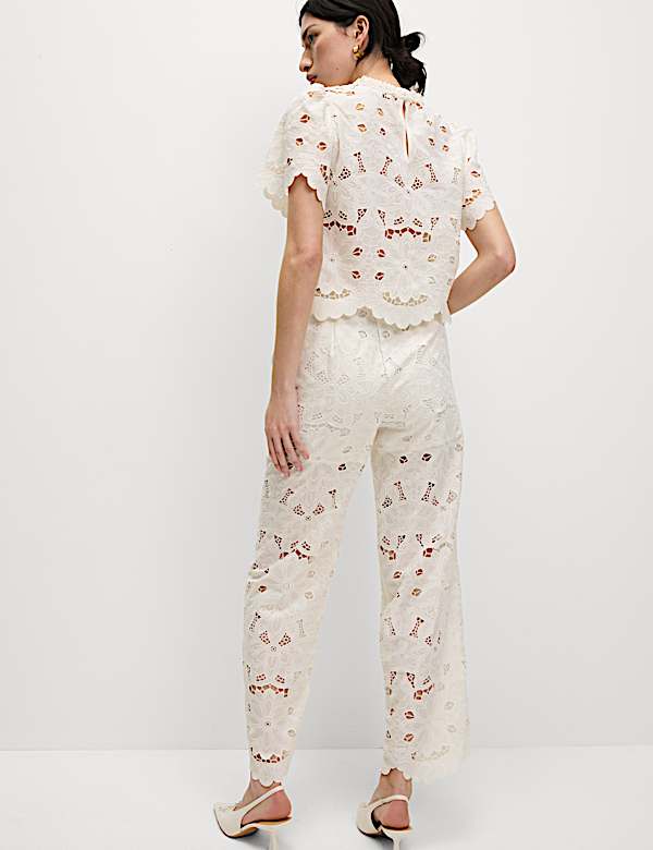 Lace Wide Leg Trousers