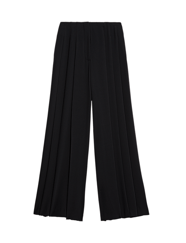 Knife Pleat High Waisted Trousers