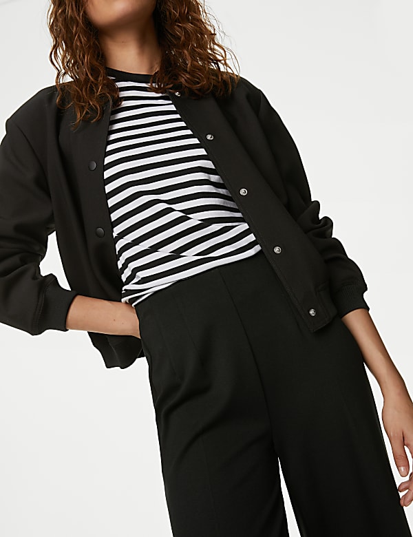 Jersey Wide Leg Trousers with Stretch - UA