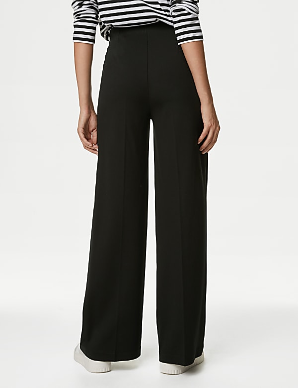 Jersey Wide Leg Trousers with Stretch - UA