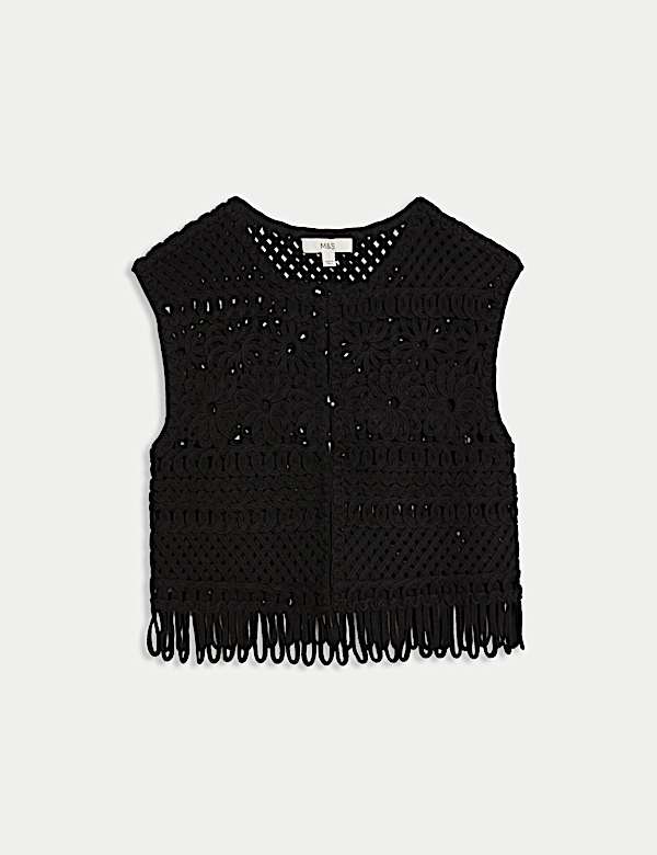 Cotton Rich Macramé Waistcoat - TW