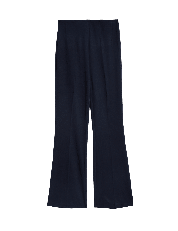 Jersey Elasticated Waist Flared Trousers