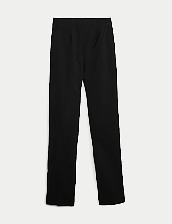 Cotton Blend Slim Fit Ankle Grazer Trousers - SE