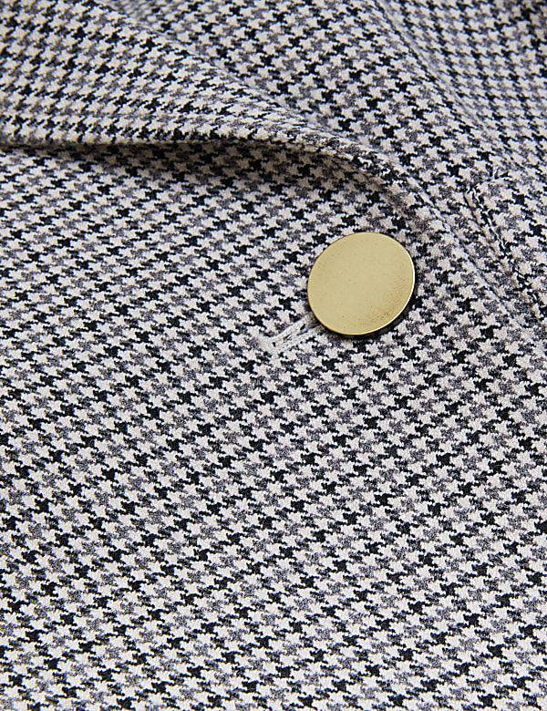 Slim Checked Double Breasted Blazer