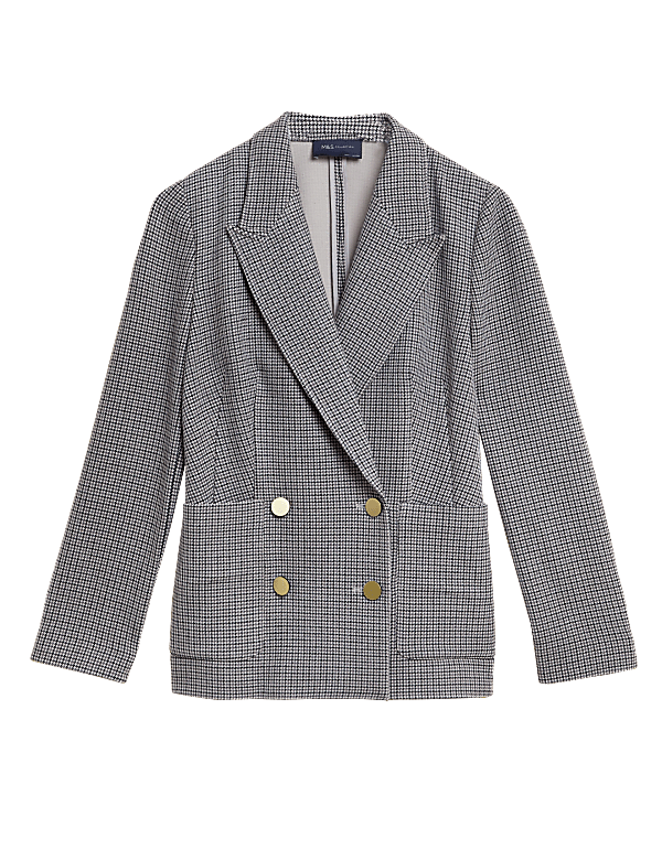 Slim Checked Double Breasted Blazer