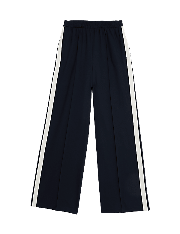 Side Stripe Wide Leg Trousers