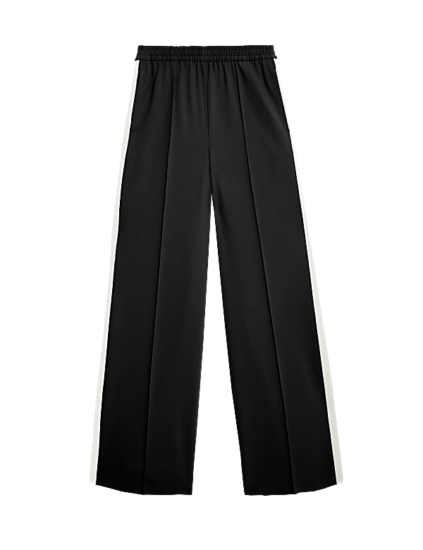 Side Stripe Wide Leg Trousers