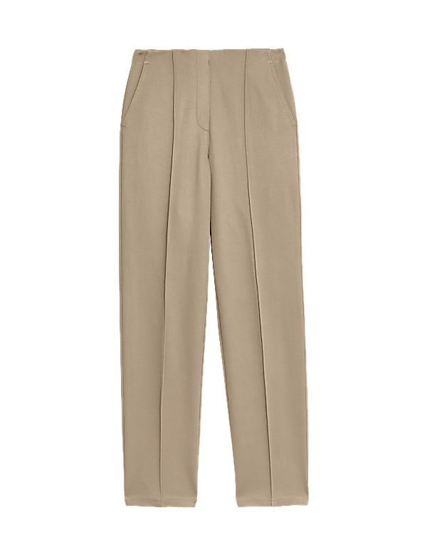 Jersey Twill Straight Leg Trousers