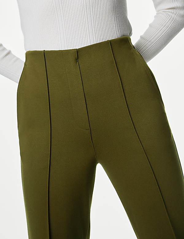 Jersey Twill Straight Leg Trousers