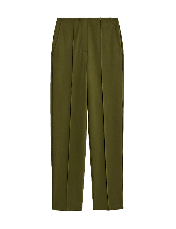 Jersey Twill Straight Leg Trousers