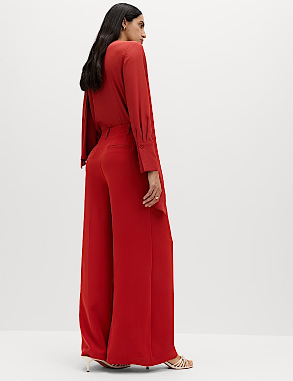 Single Pleat Wide Leg Trousers - KG