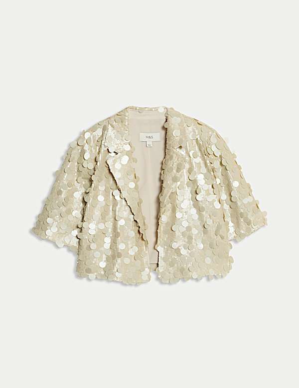 Crop σακάκι με παγιέτες - GR